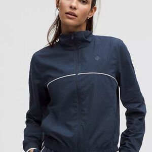 Lululemon Athletica Blue Bomber Jacket with matching shorts
